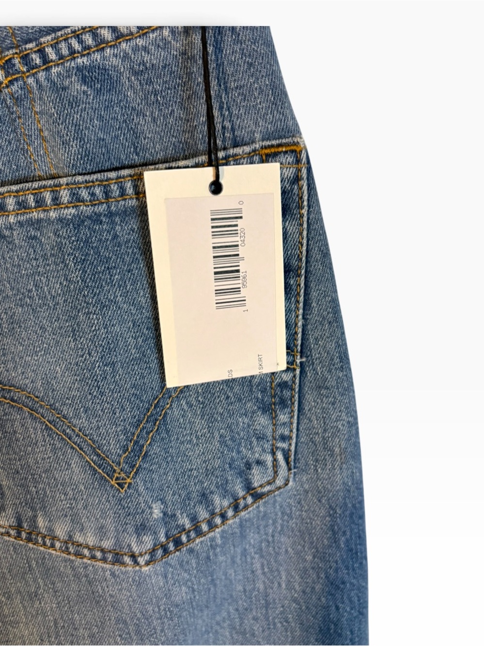 RE/DONE NWT Deconstructed Denim Maxi skirt in Sz 27 - Picture 5 of 8